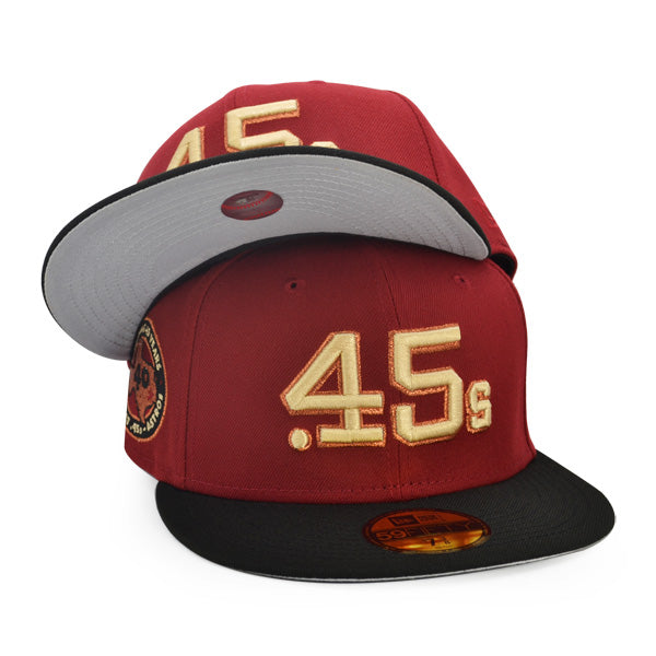 NEW ERA SAN FRANCISCO 49ERS GOTHIC SCRIPT 40TH ANNIVERSARY SIDE PATCH  59FIFTY FITTED HAT-BLACK/RED