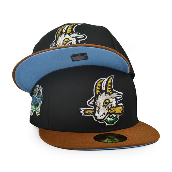 Hartford Yard Goats Tan Two Tone Rookie Pack 2021 All Star Bash Patch Green  UV 59FIFTY Fitted Hat