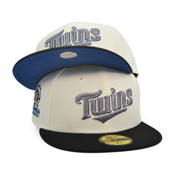 Black Minnesota Twins Gray Bottom Bomba Squad Side Patch New Era 59FIFTY Fitted 71/4