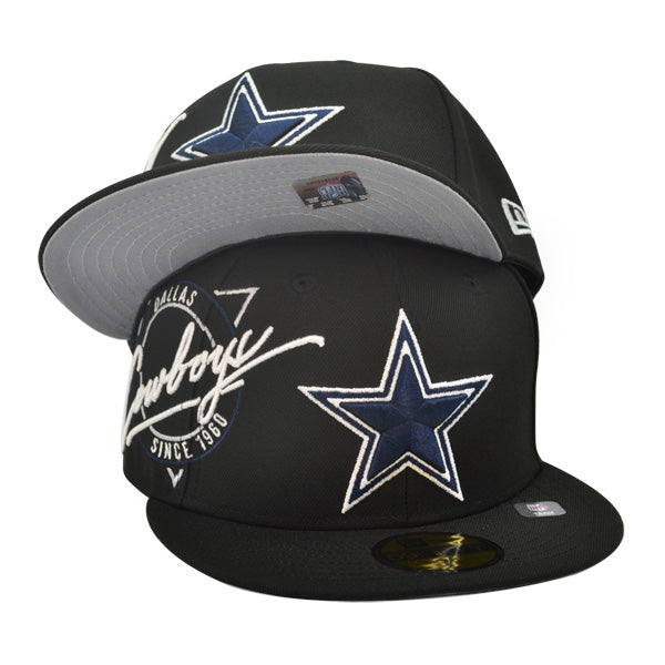 Dallas Cowboys New Era Neon Side Patch 59FIFTY Fitted Hat - Black