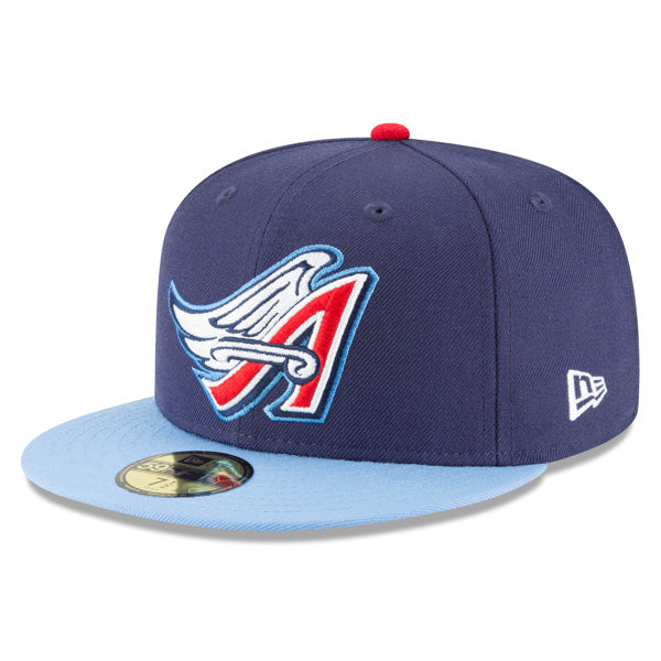 Los Angeles Angels Sky Blue Pink Bottom 50th Anniversary New Era 59Fifty  Fitted