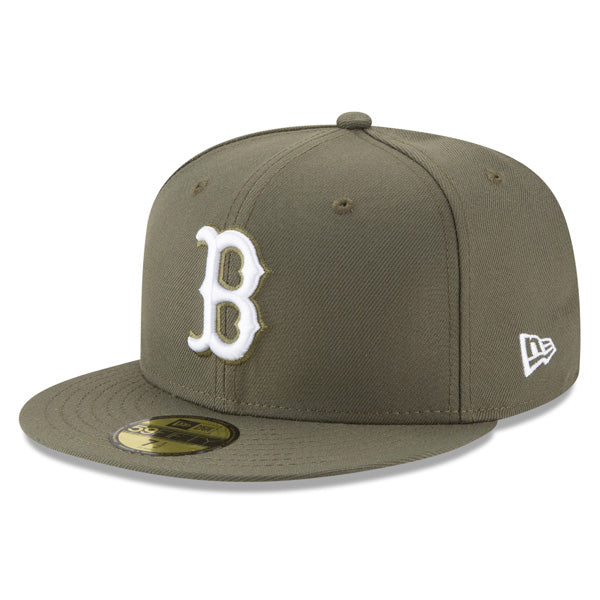 Boston Red Sox Basic 59FIFTY Olive New Era Fitted Hat