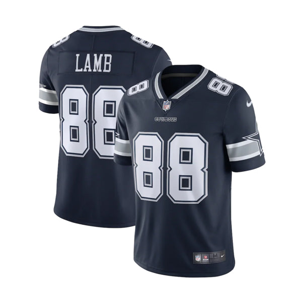 Dallas Cowboys Men's Nike NFL CeeDee Lamb Color Rush Limited Jersey in Blue/White/White Size Small | 100% Polyester/Twill/Jersey