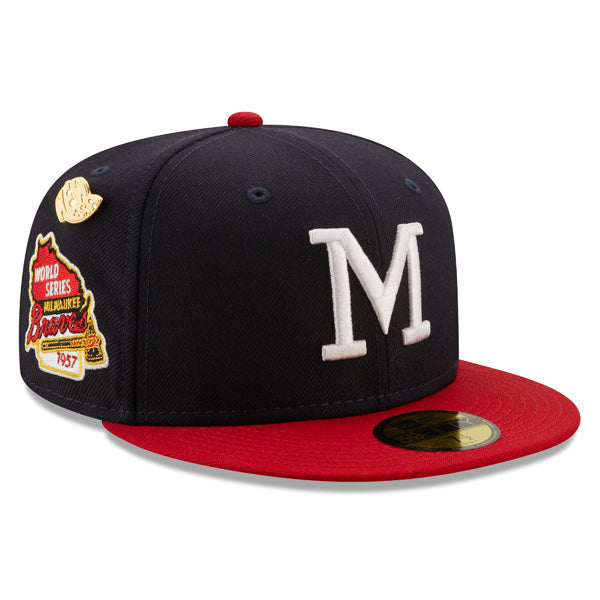 MILWAUKEE BRAVES 1957 WORLD SERIES NEW ERA 59FIFTY FITTED (GREEN UNDER –