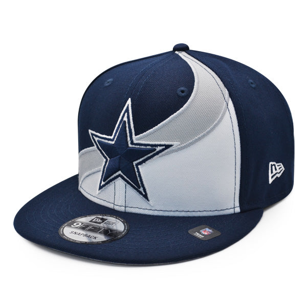 Dallas Cowboys New Era Stripe 9FIFTY Snapback Hat - Navy/White