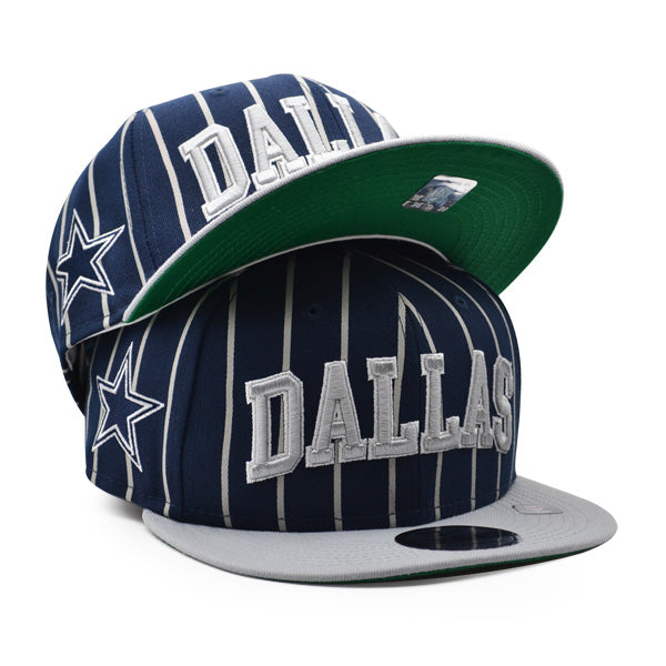 Dallas Cowboys New Era Pinstripe City Arch 9FIFTY Snapback Hat - Navy/Gray