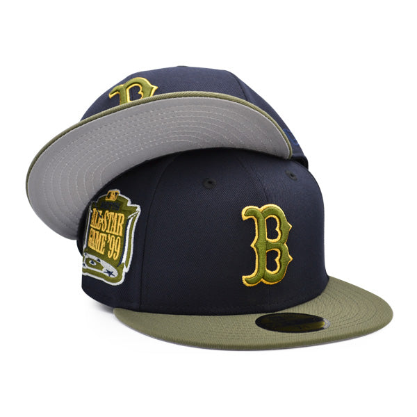 Boston Red Sox 1999 ASG Olive Khaki Mint 59Fifty Fitted Hat by MLB