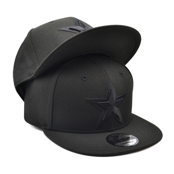 Dallas Cowboys New Era 9Fifty Black Structured Adj Colorful Woven Flat Bill  Hat