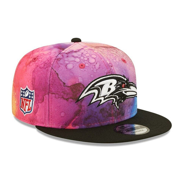 Men's New Era Baltimore Ravens 2022 Sideline 9FIFTY Ink Dye Snapback Hat