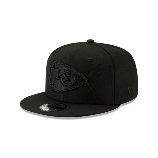 Kansas City Chiefs New Era BLACKOUT 9Fifty Snapback Hat - Black/Black