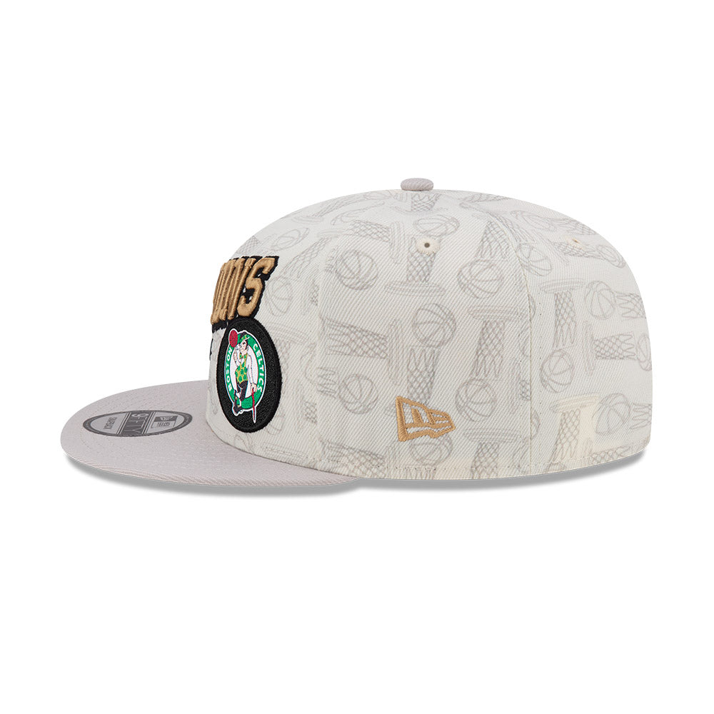 Boston Celtics New Era 2024 NBA Finals Champions Locker Room 9FIFTY Snapback Hat - Cream