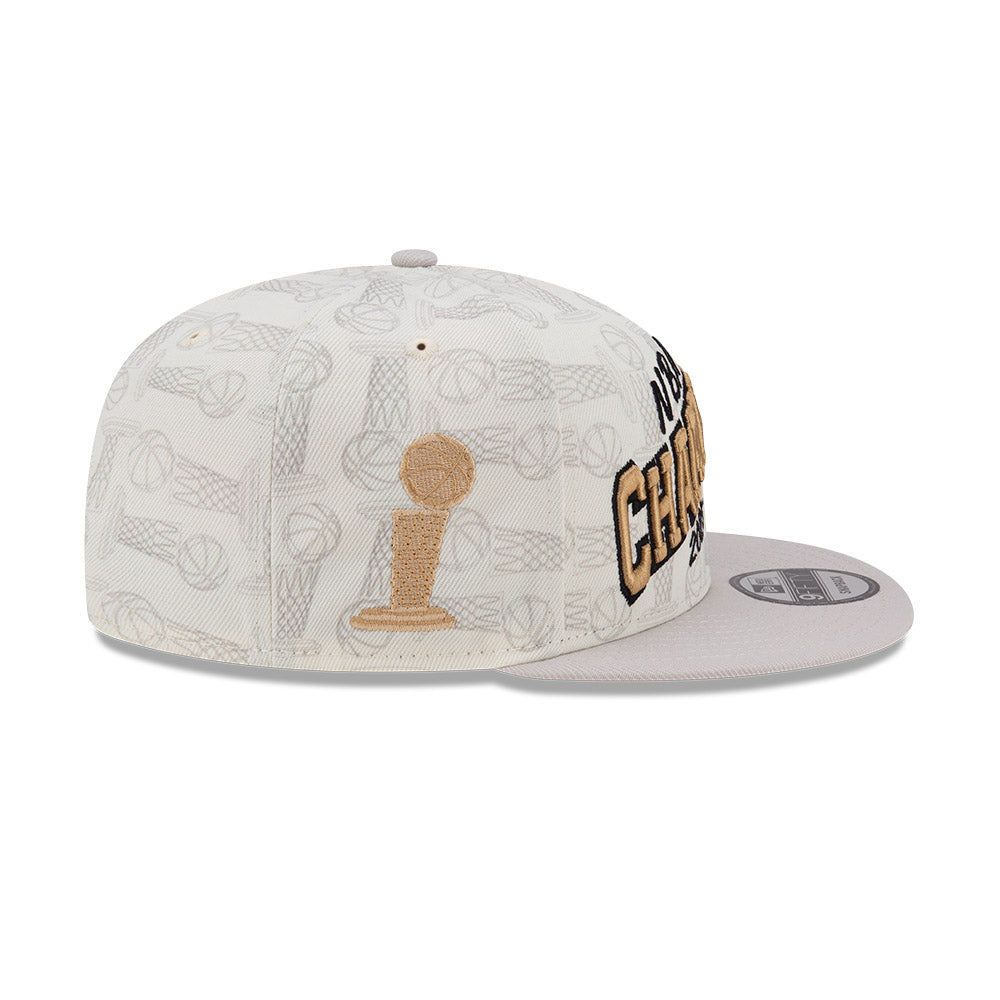 Boston Celtics New Era 2024 NBA Finals Champions Locker Room 9FIFTY Snapback Hat - Cream