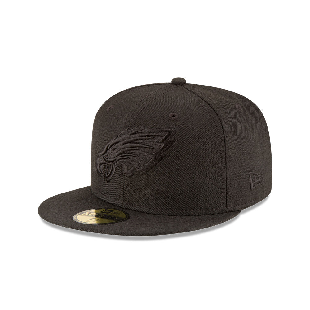 Philadelphia Eagles New Era Super Bowl LIX Champions Side Patch Blackout 59FIFTY Fitted Hat - Black