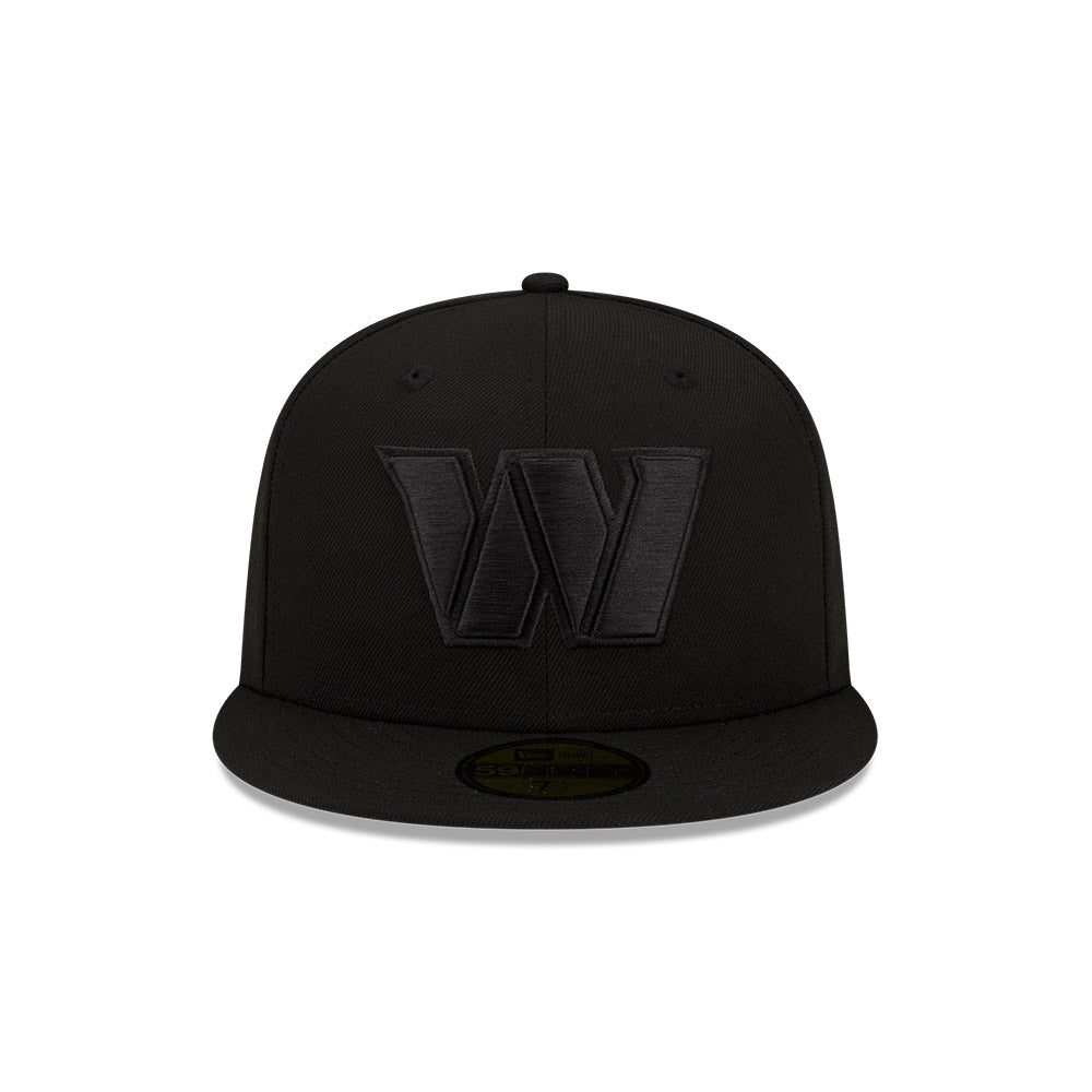 Washington Commanders BLACKOUT New Era 59Fifty Fitted Hat - Black/Black