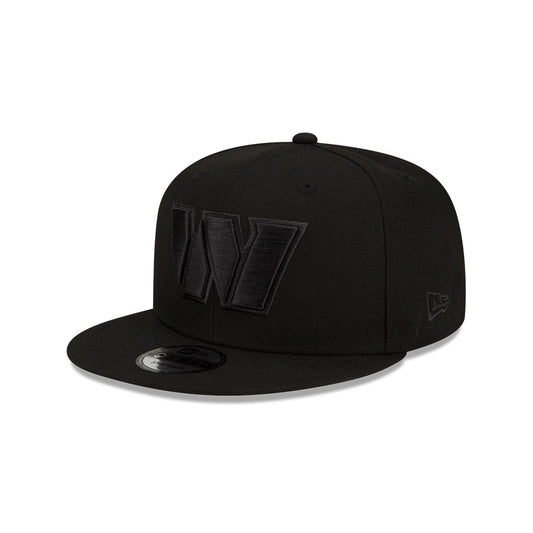 Washington Commanders New Era BLACKOUT 9Fifty Snapback Hat - Black/Black