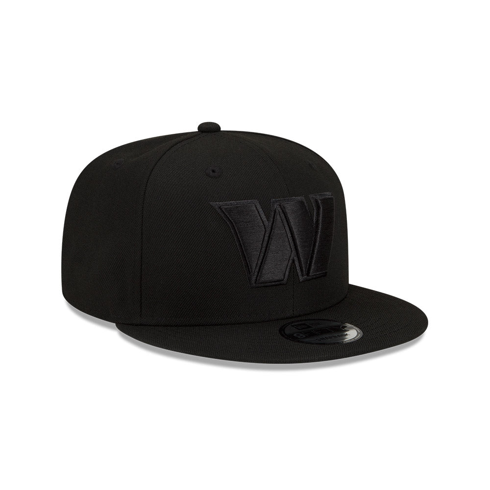 Washington Commanders New Era BLACKOUT 9Fifty Snapback Hat - Black/Black