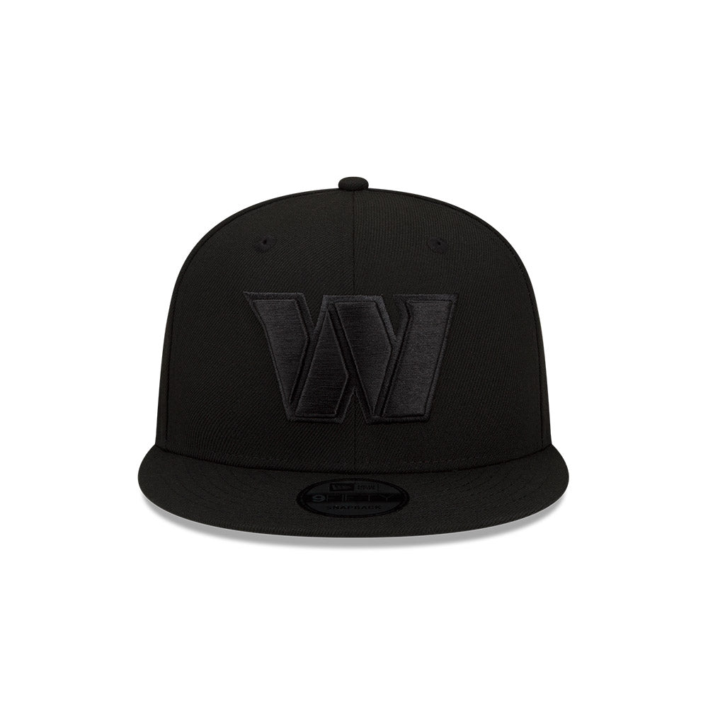 Washington Commanders New Era BLACKOUT 9Fifty Snapback Hat - Black/Black