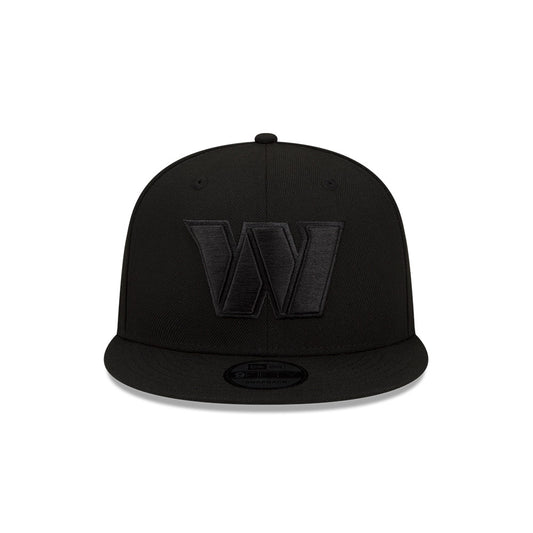 Washington Commanders New Era BLACKOUT 9Fifty Snapback Hat - Black/Black