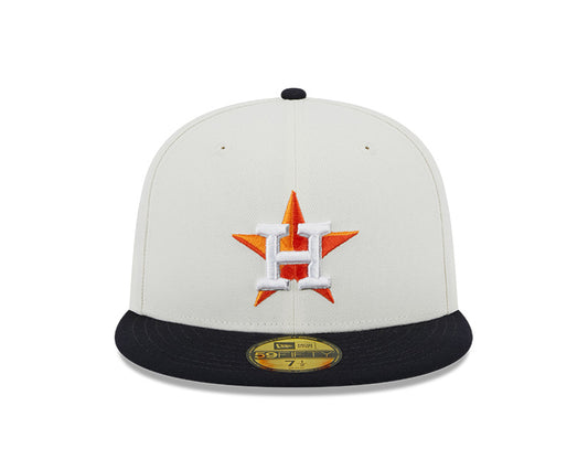 Houston Astros 2017 WORLD SERIES Exclusive New Era RETRO 59FIFTY Fitted Hat - Chrome/Navy