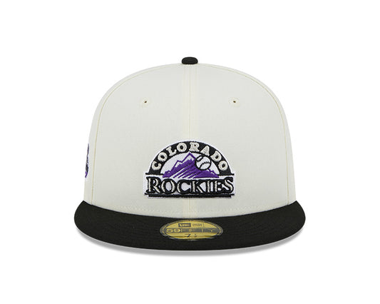 Colorado Rockies 2007 NL CHAMPIONS Exclusive New Era RETRO 59FIFTY Fitted Hat - Chrome/Black