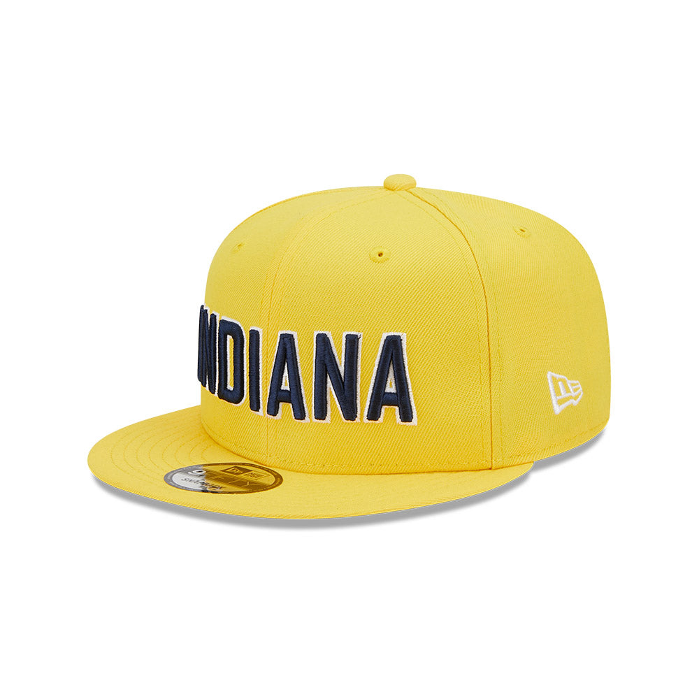 Indiana Pacers New Era Jersey Hook Statement Edition 9FIFTY Snapback Hat - Yellow