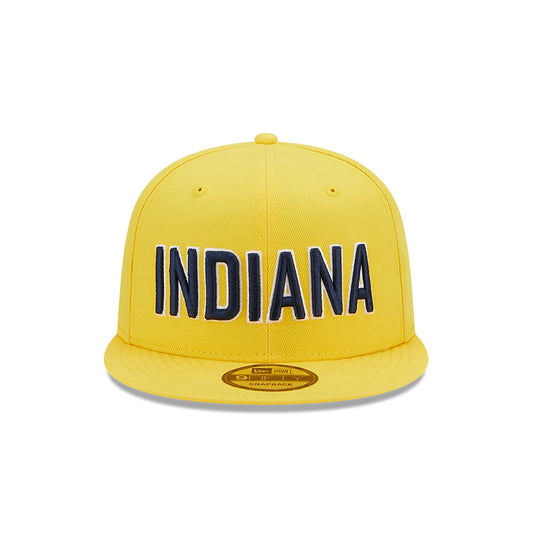 Indiana Pacers New Era Jersey Hook Statement Edition 9FIFTY Snapback Hat - Yellow