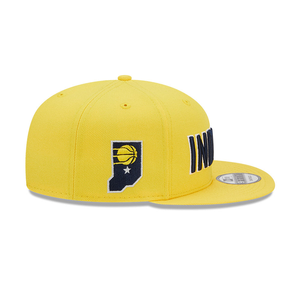 Indiana Pacers New Era Jersey Hook Statement Edition 9FIFTY Snapback Hat - Yellow