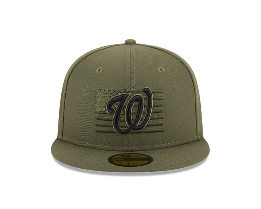 Washington Nationals New Era 2023 Armed Forces Day On-Field 59FIFTY Fitted Hat - Olive