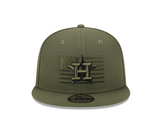 Houston Astros New Era 2023 Armed Forces Day 9FIFTY Snapback Hat - Olive