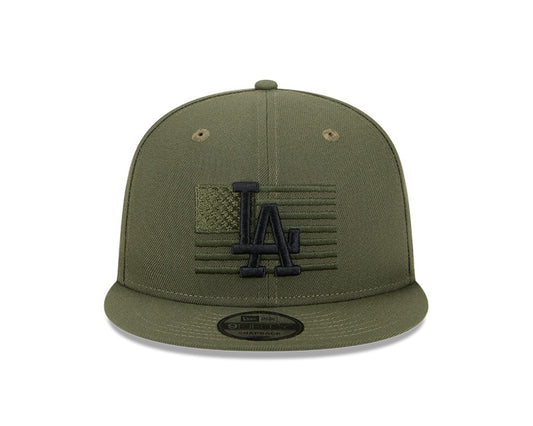 Los Angles Dodgers New Era 2023 Armed Forces Day 9FIFTY Snapback Hat - Olive