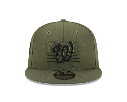 Washington Nationals New Era 2023 Armed Forces Day 9FIFTY Snapback Hat - Olive