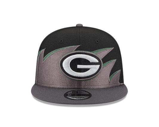 Green Bay Packers NFL New Era Tidal Wave 9FIFTY Snapback Hat - Black/Graphite