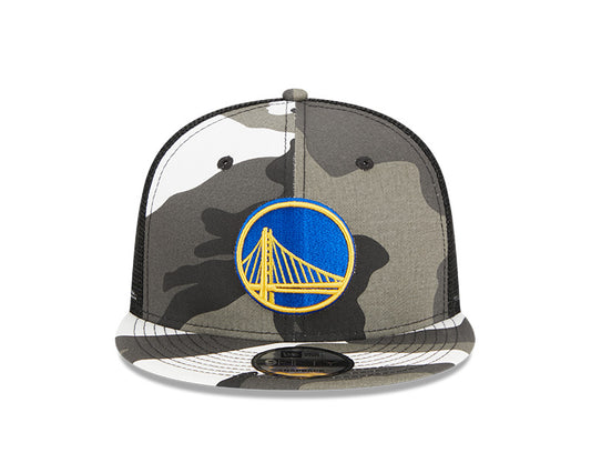 Golden State Warriors New Era URBAN CAMO Mesh Trucker 9FIFTY Snapback Hat - Camo