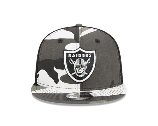 Las Vegas Raiders New Era URBAN CAMO Mesh Trucker 9FIFTY Snapback Hat - Camo