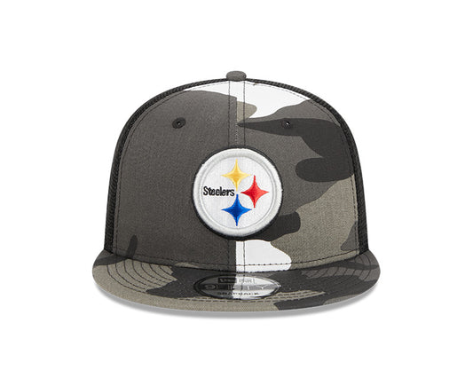 Pittsburgh Steelers New Era URBAN CAMO Mesh Trucker 9FIFTY Snapback Hat - Camo