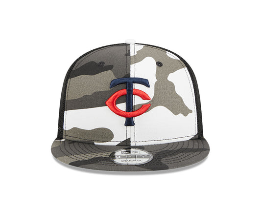 Minnesota Twins New Era URBAN CAMO Mesh Trucker 9FIFTY Snapback Hat - Camo