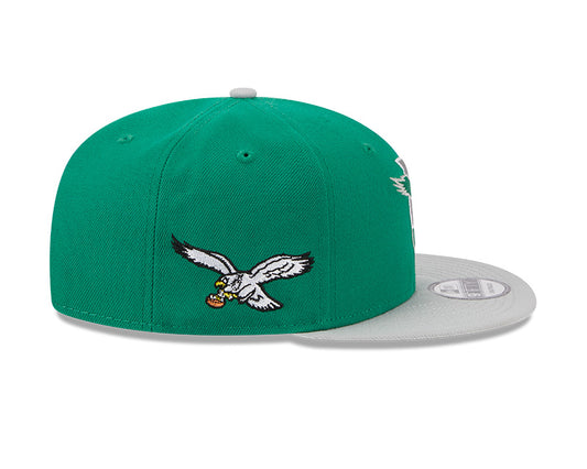 Philadelphia Eagles New Era CITY ORIGINALS 9Fifty Snapback Hat - Green/Gray