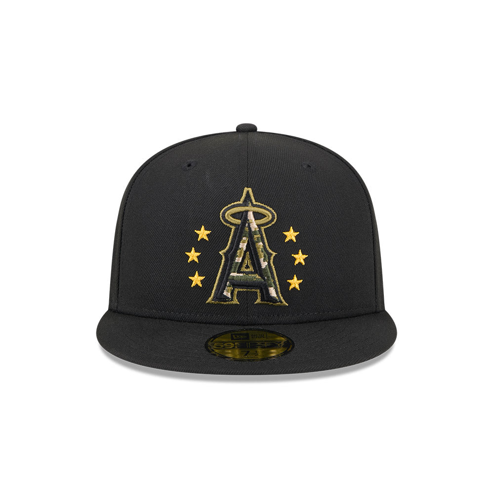 Los Angeles Angels New Era 2024 Armed Forces Day On-Field 59FIFTY Fitted Hat - Black