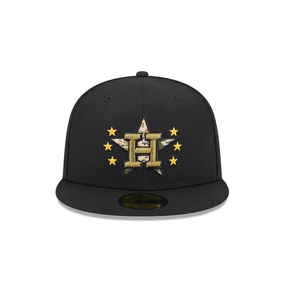 Houston Astros New Era 2024 Armed Forces Day On-Field 59FIFTY Fitted Hat - Black