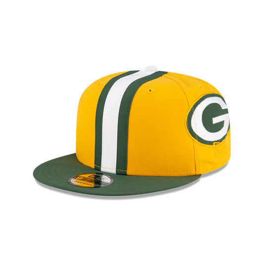 Green Bay Packers New Era HELMET 9Fifty Snapback Hat - Yellow/Green