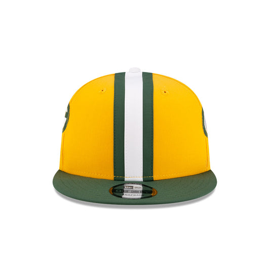 Green Bay Packers New Era HELMET 9Fifty Snapback Hat - Yellow/Green