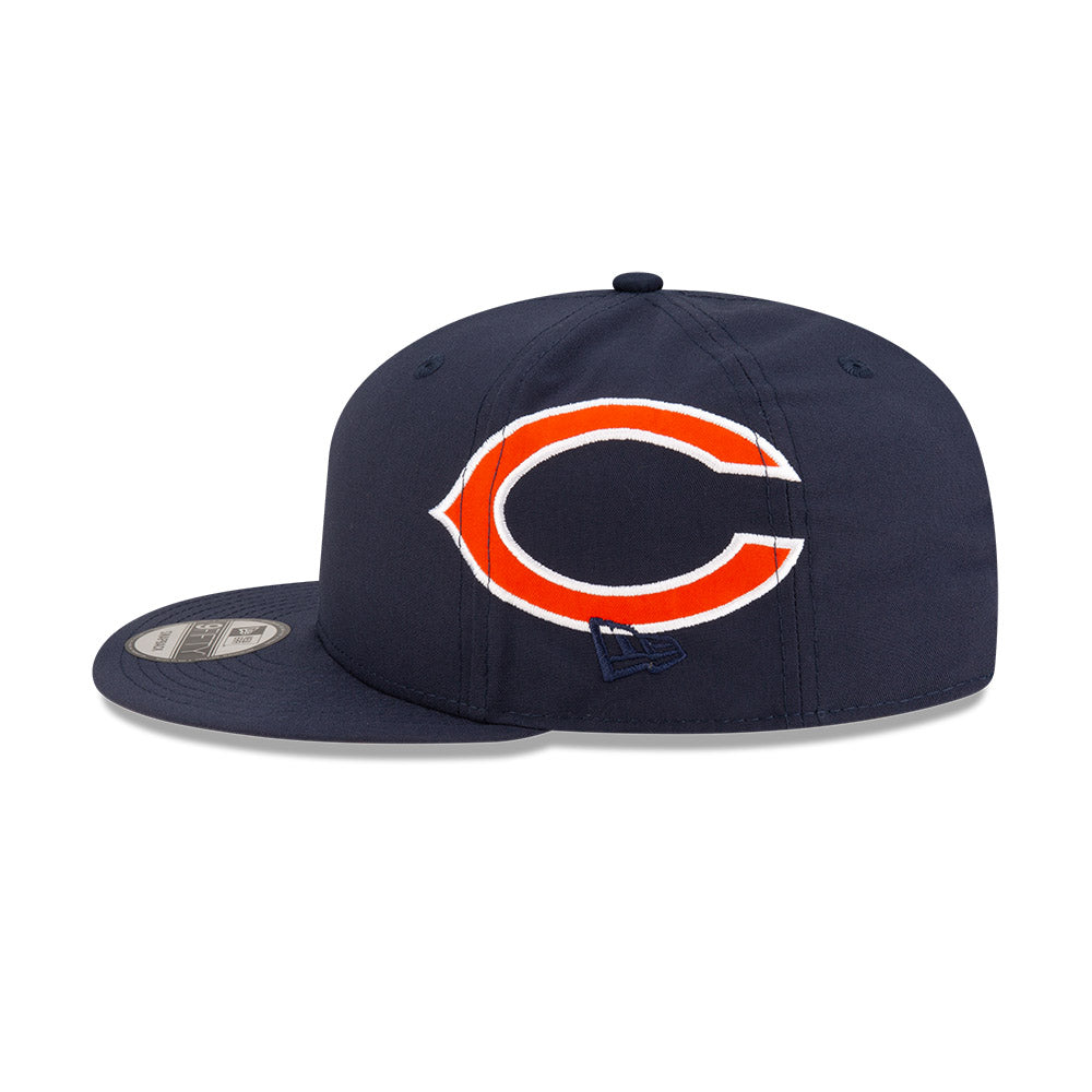 Chicago Bears New Era HELMET 9Fifty Snapback Hat -Navy/Orange