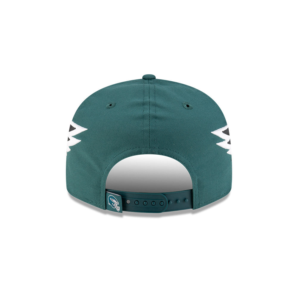 Philadelphia Eagles New Era HELMET 9Fifty Snapback Hat - Green/Black