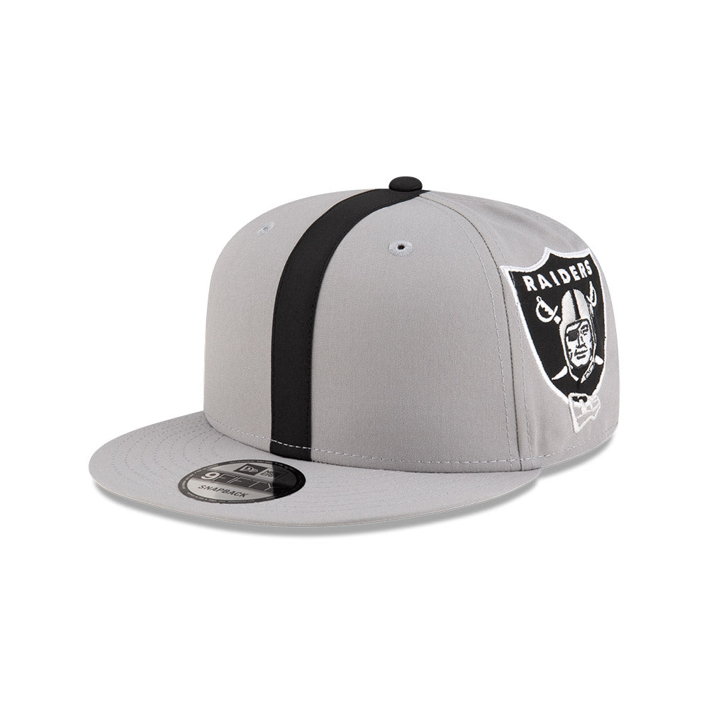 Las Vegas Raiders New Era HELMET 9Fifty Snapback Hat - Gray/Black