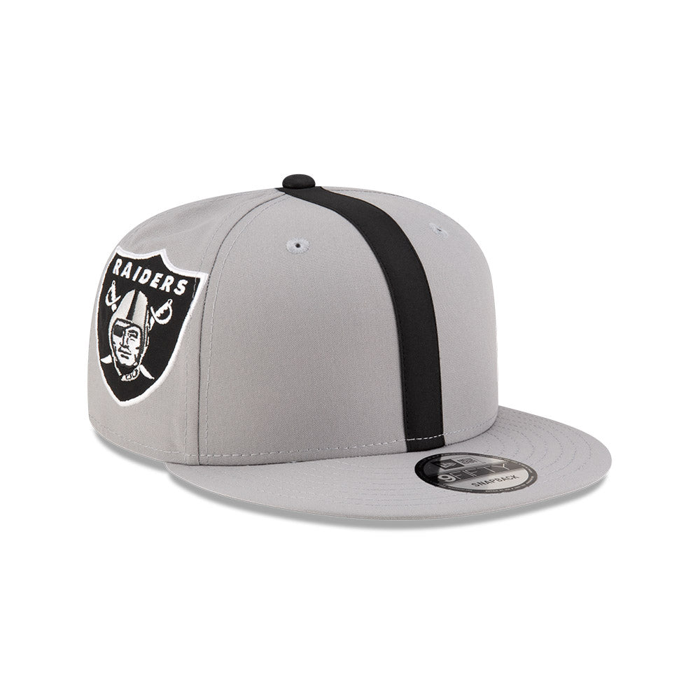 Las Vegas Raiders New Era HELMET 9Fifty Snapback Hat - Gray/Black