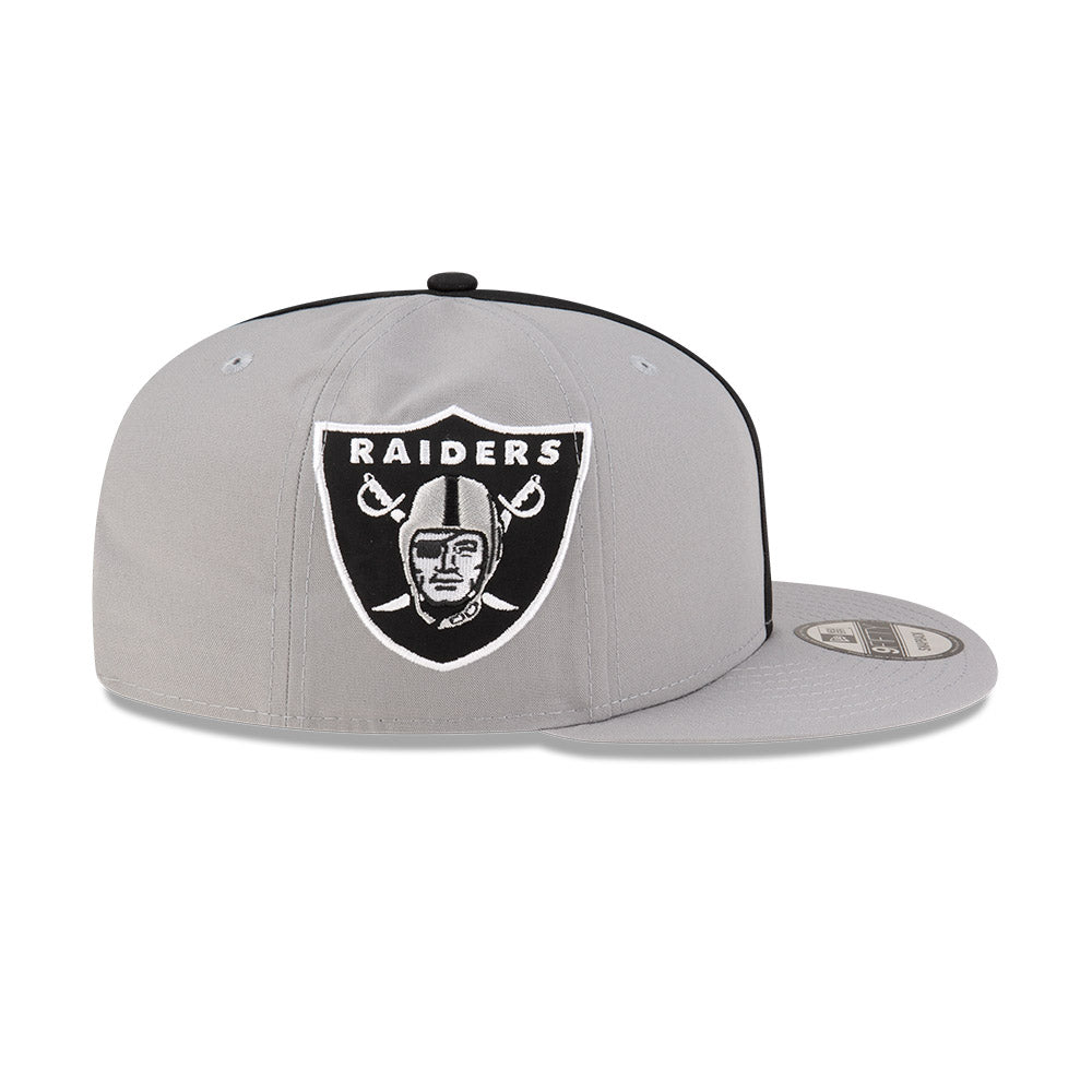 Las Vegas Raiders New Era HELMET 9Fifty Snapback Hat - Gray/Black