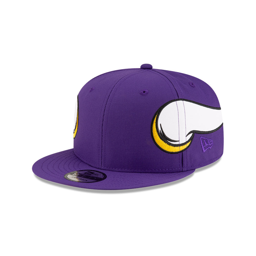 Minnesota Vikings New Era HELMET 9Fifty Snapback Hat - Purple/Yellow