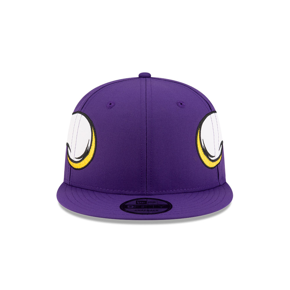 Minnesota Vikings New Era HELMET 9Fifty Snapback Hat - Purple/Yellow