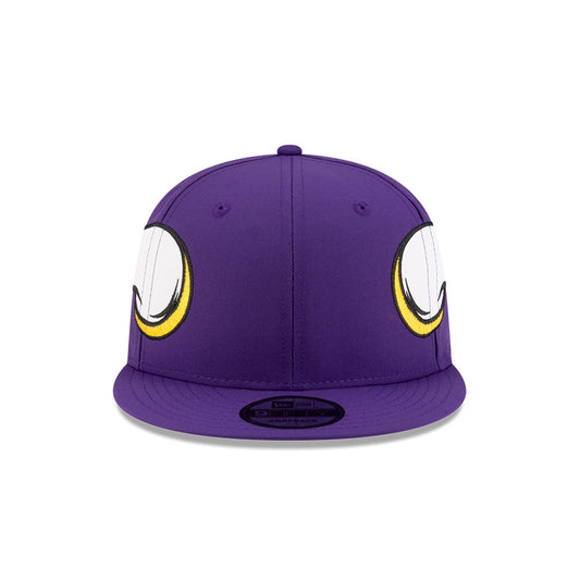 Minnesota Vikings New Era HELMET 9Fifty Snapback Hat - Purple/Yellow