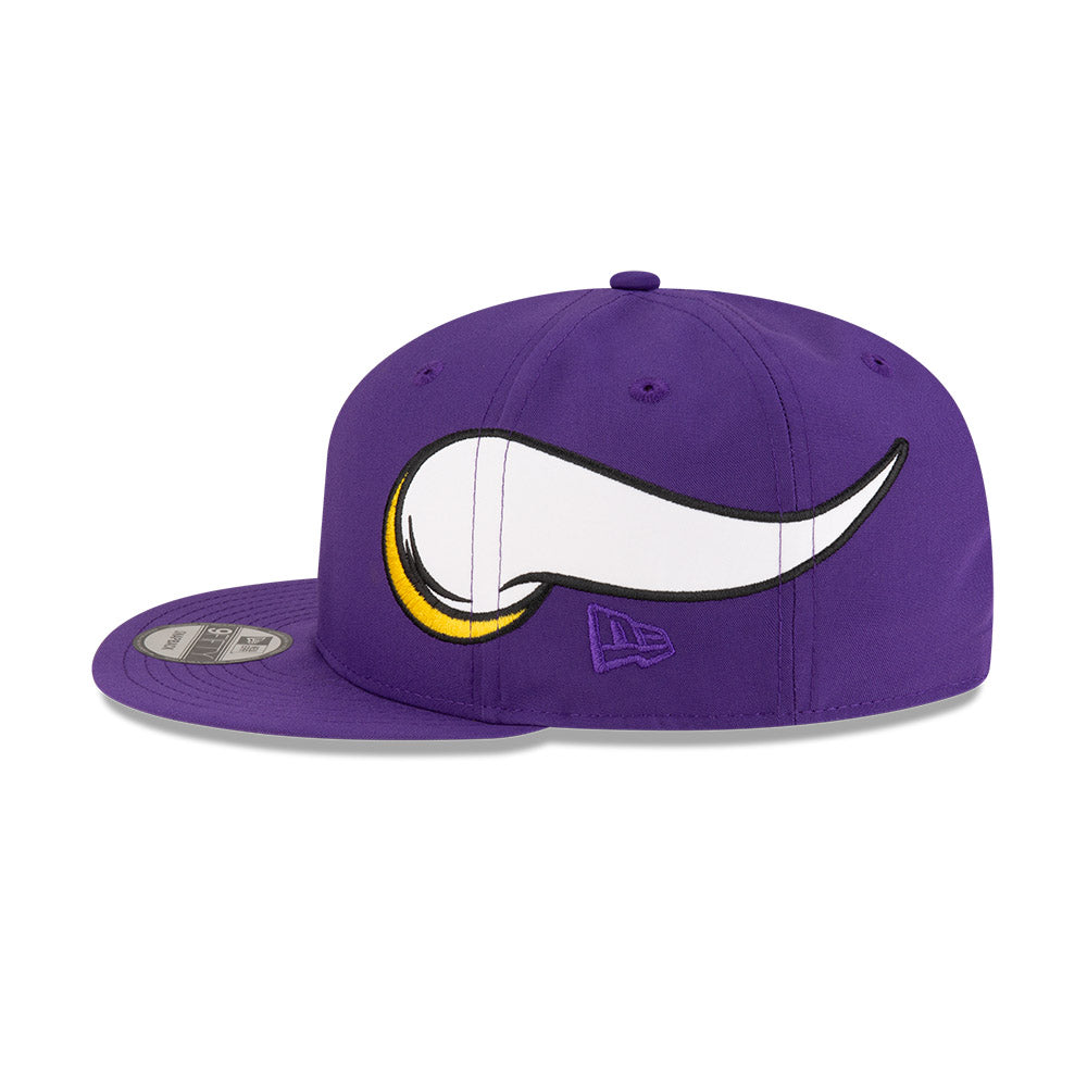 Minnesota Vikings New Era HELMET 9Fifty Snapback Hat - Purple/Yellow